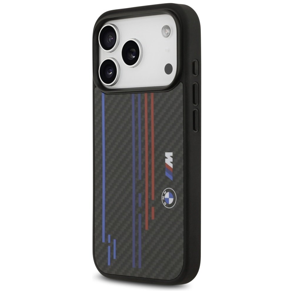 iPhone 17 Pro dėklas BMW M Kevlar Lines & Logo su MagSafe – juodas 1 iPhone 17 Pro dėklas BMW M Kevlar Lines & Logo su MagSafe – juodas 1
