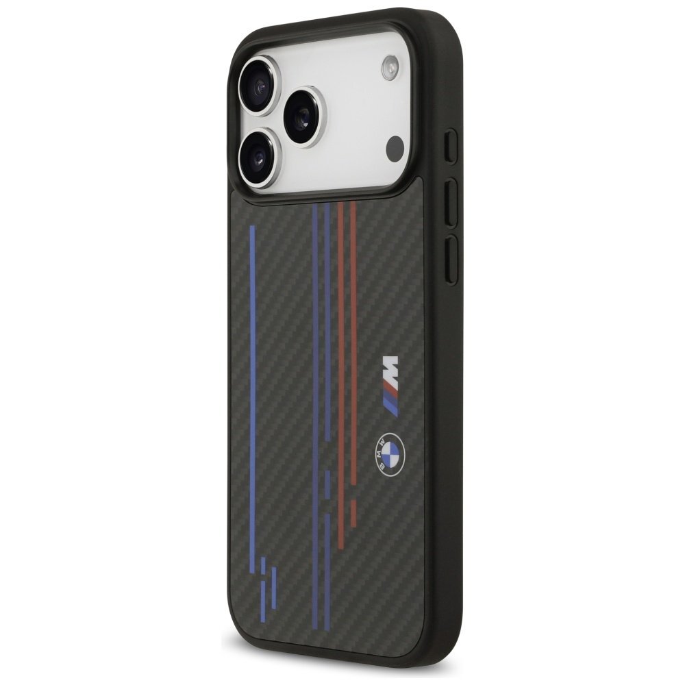 iPhone 17 Pro Max dėklas BMW M Kevlar Lines & Logo su MagSafe – juodas 1 iPhone 17 Pro Max dėklas BMW M Kevlar Lines & Logo su MagSafe – juodas 1