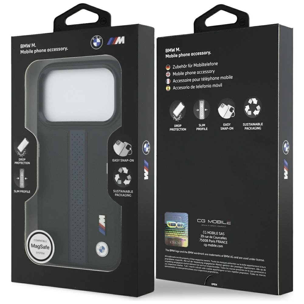 iPhone 17 Pro BMW M Perforated Stripe Logo MagSafe dėklas – mėlynas 7 iPhone 17 Pro BMW M Perforated Stripe Logo MagSafe dėklas – mėlynas 7