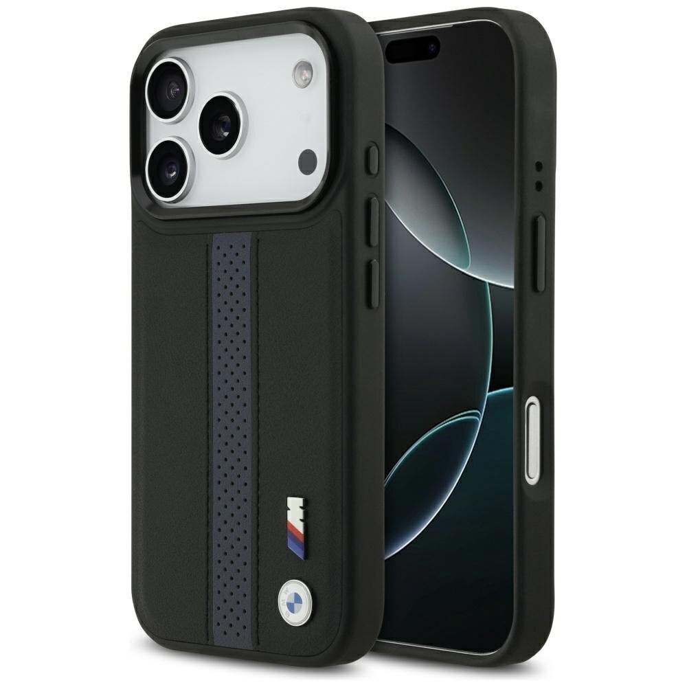 iPhone 17 Pro BMW M Perforated Stripe Logo MagSafe dėklas – mėlynas