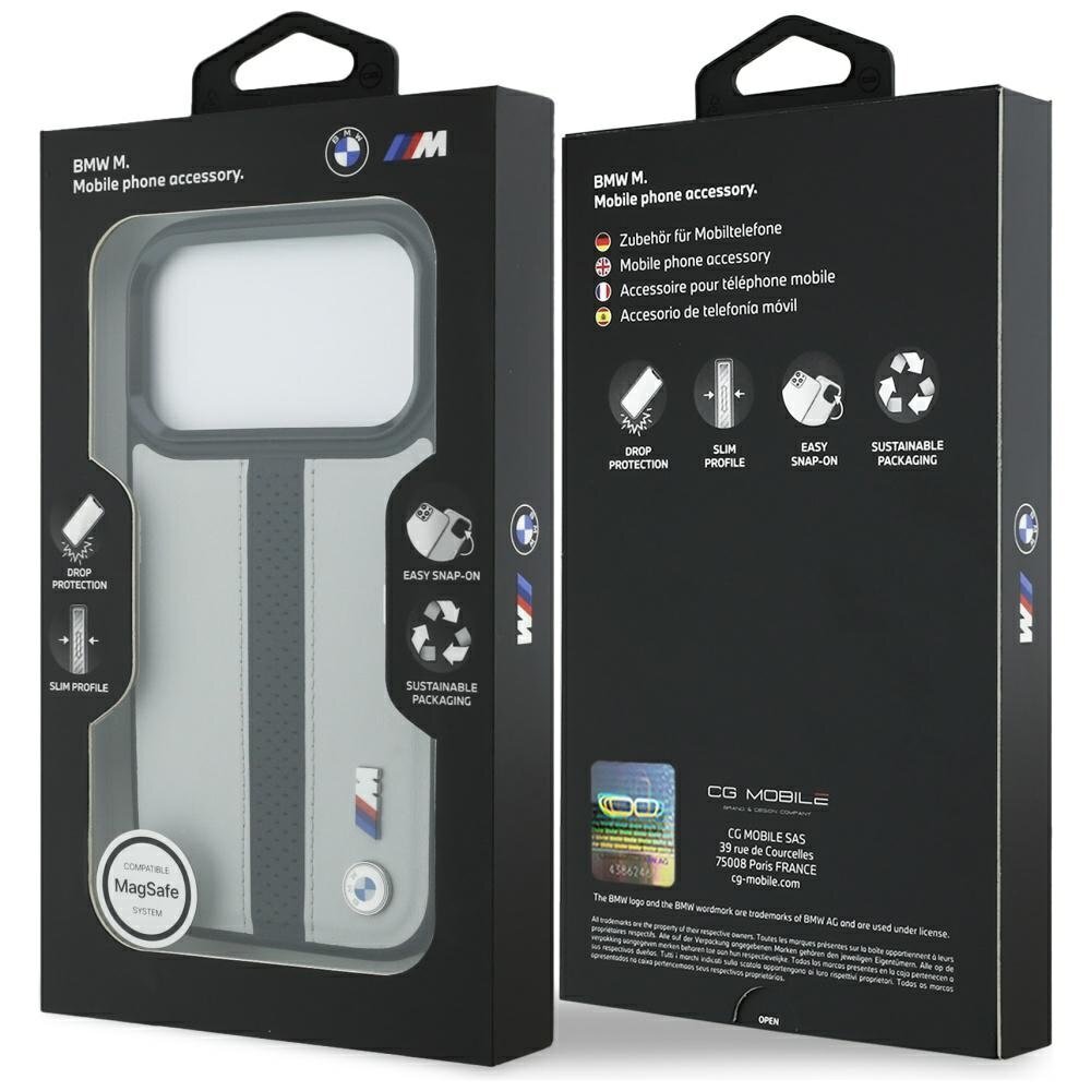 iPhone 17 Pro BMW M perforuoto dizaino logotipas dėklas su MagSafe – pilkas 7 iPhone 17 Pro BMW M perforuoto dizaino logotipas dėklas su MagSafe – pilkas 7