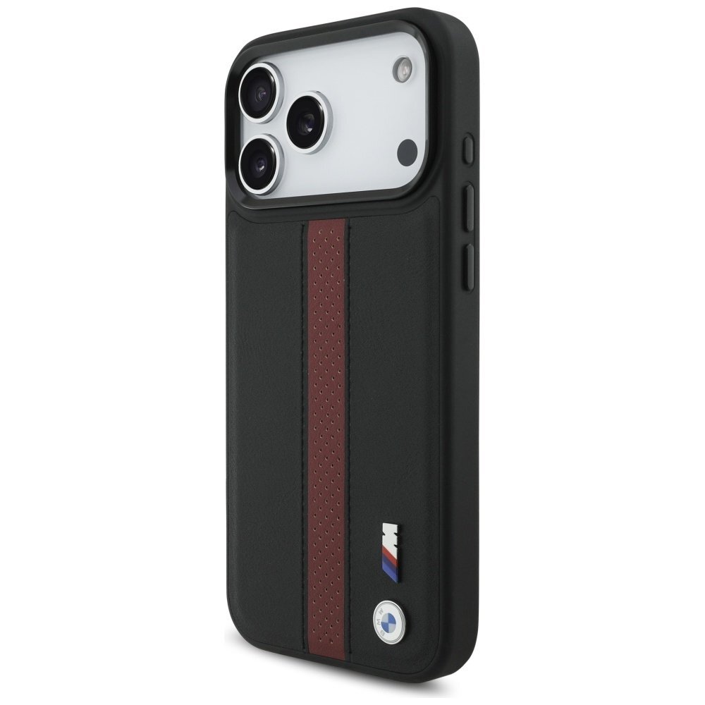 iPhone 17 Pro Max dėklas BMW M Perforated Stripe Logo, MagSafe – raudonas 1