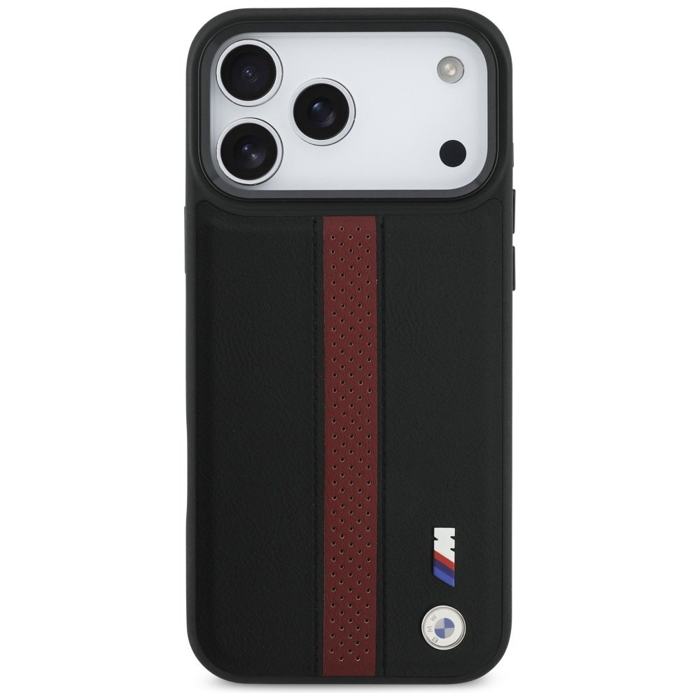 iPhone 17 Pro Max dėklas BMW M Perforated Stripe Logo, MagSafe – raudonas 2 iPhone 17 Pro Max dėklas BMW M Perforated Stripe Logo, MagSafe – raudonas 2