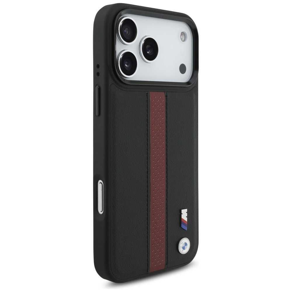 iPhone 17 Pro Max dėklas BMW M Perforated Stripe Logo, MagSafe – raudonas 3