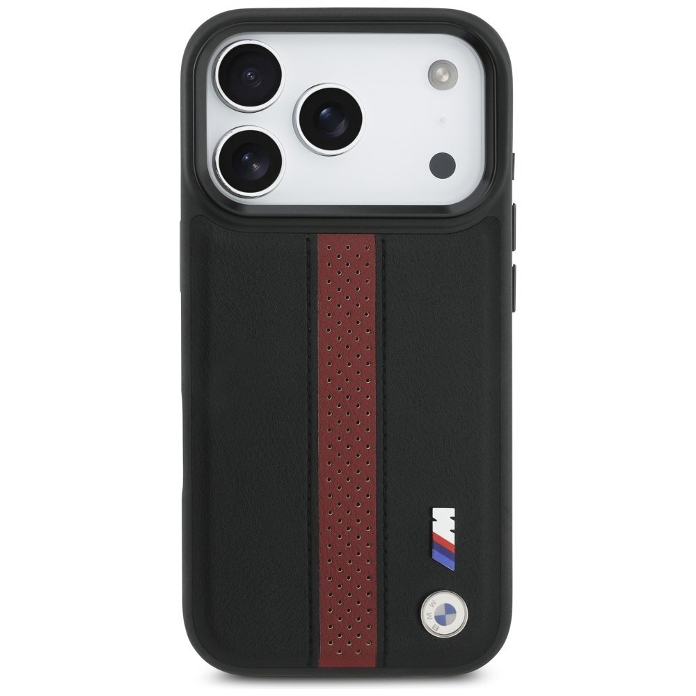 iPhone 17 Pro BMW M Perforated Stripe Logo MagSafe dėklas – raudonas 2 iPhone 17 Pro BMW M Perforated Stripe Logo MagSafe dėklas – raudonas 2