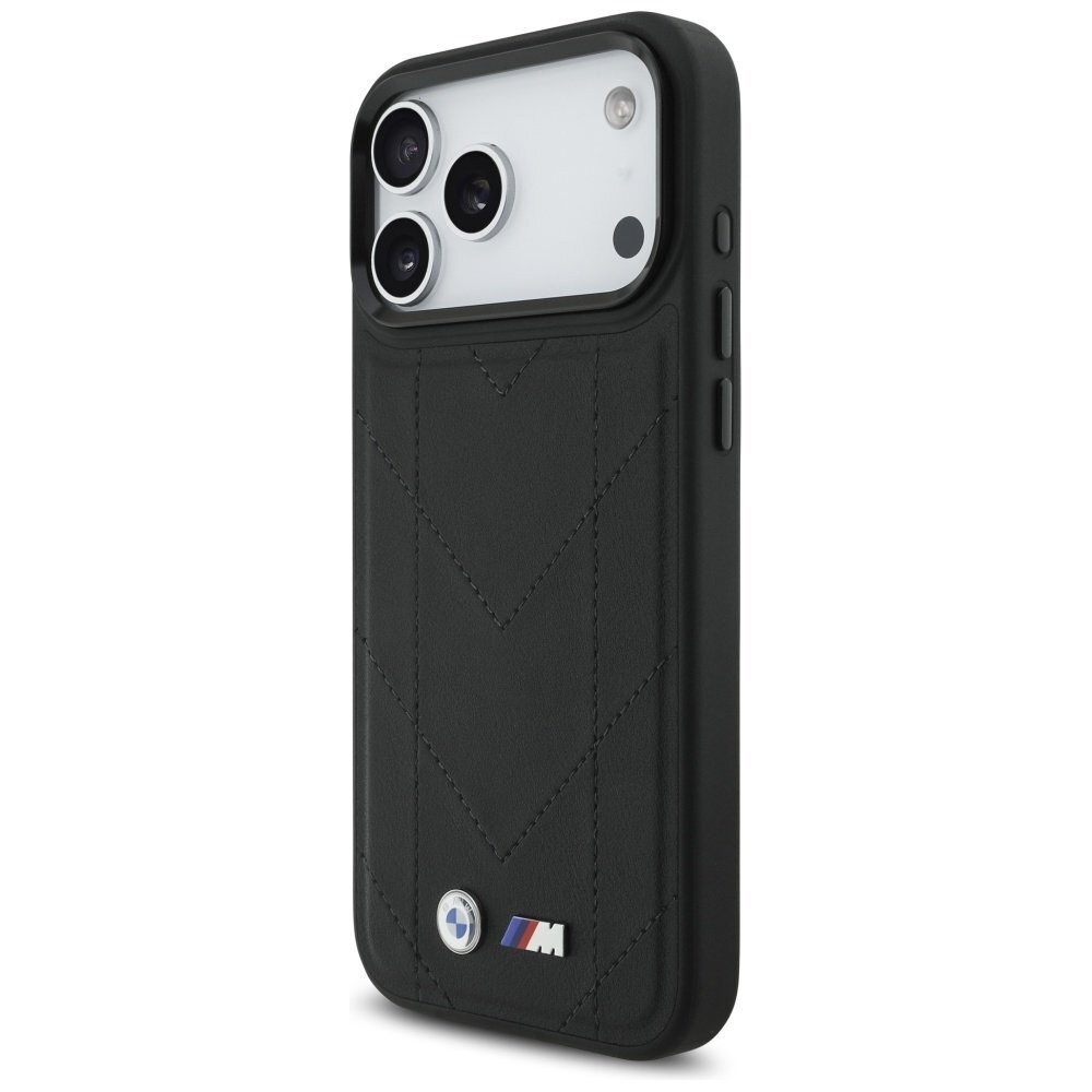 iPhone 17 Pro Max dėklas BMW M Quilted Logo su MagSafe – juodas 1