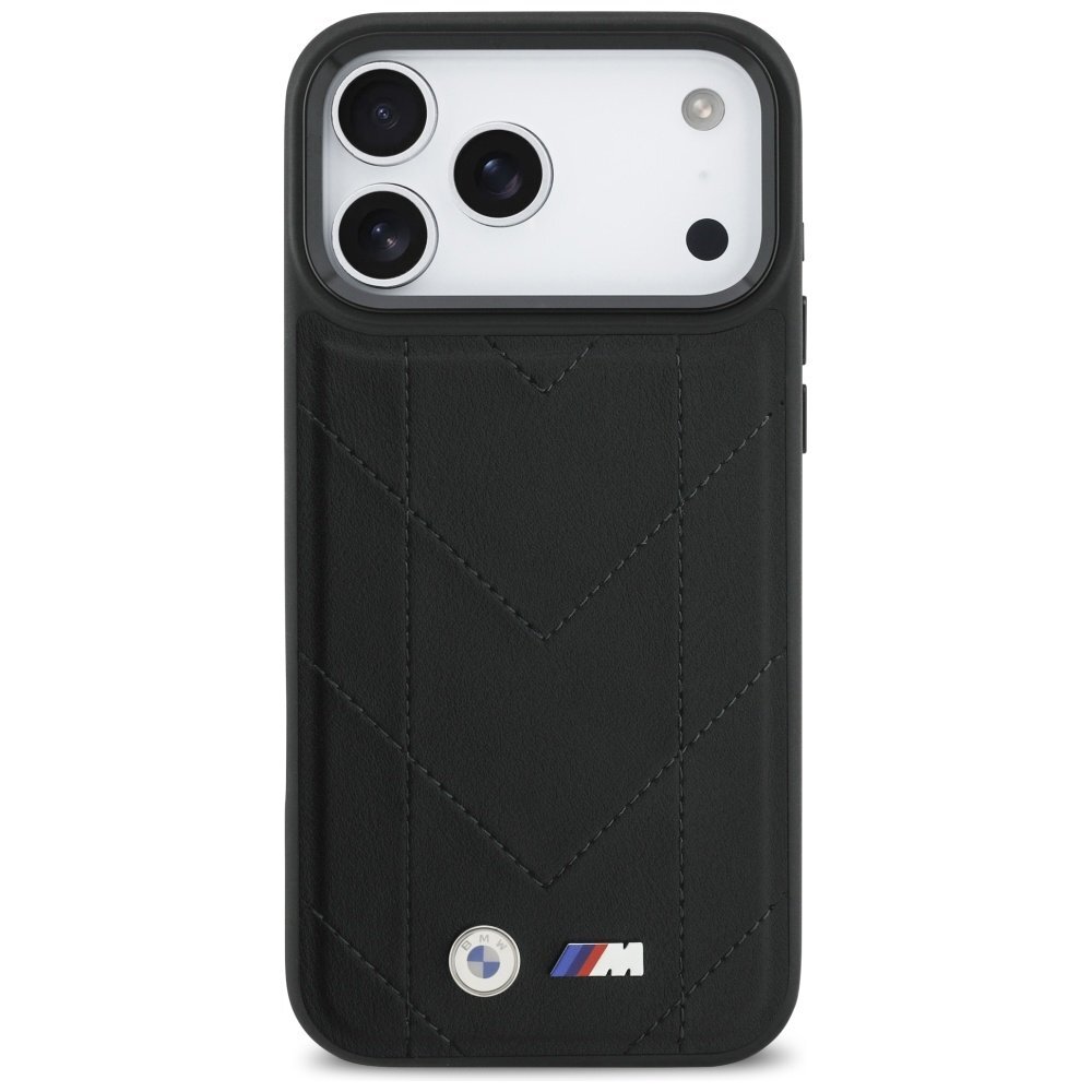 iPhone 17 Pro Max dėklas BMW M Quilted Logo su MagSafe – juodas 2