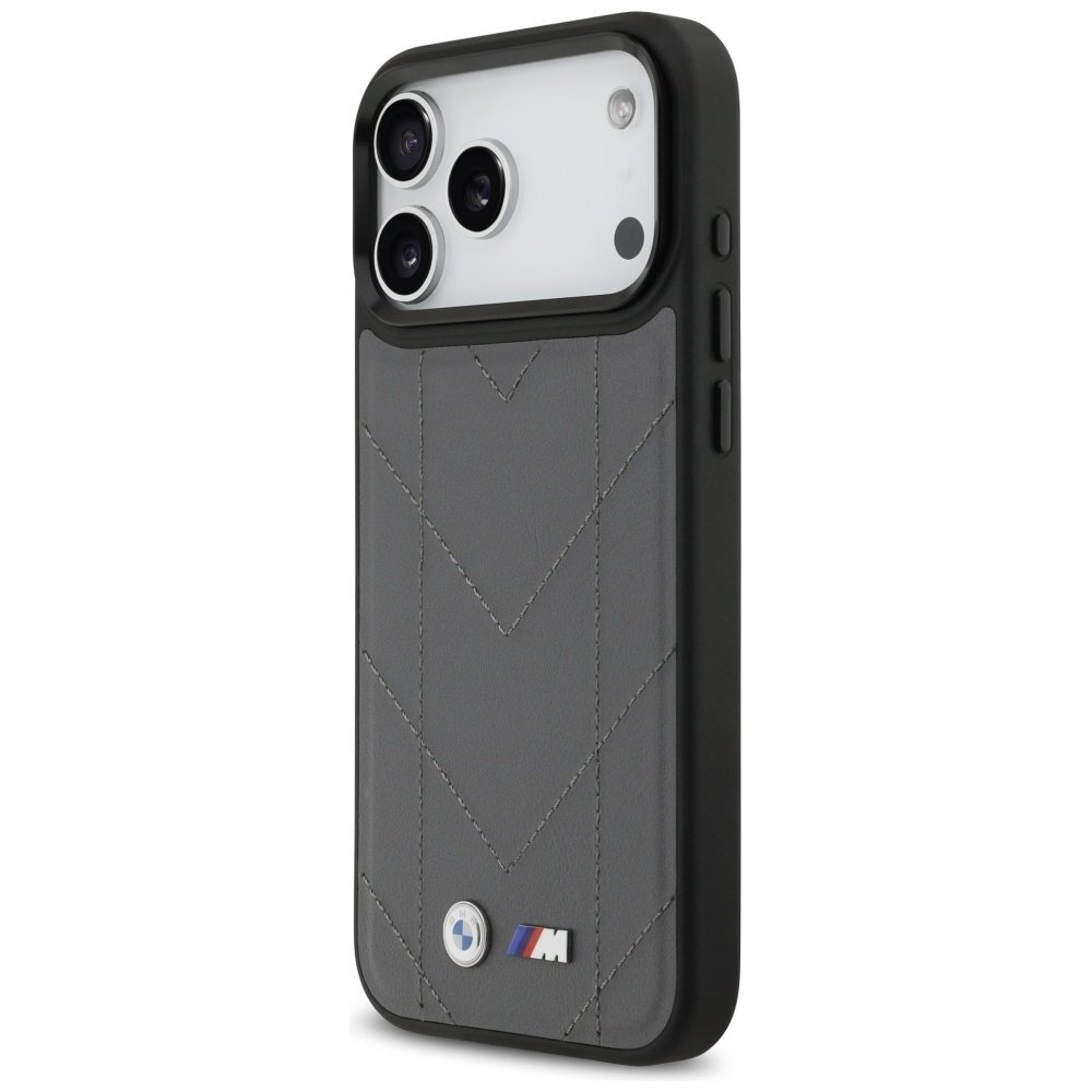 iPhone 17 Pro Max dėklas BMW M Quilted Logo, MagSafe – grafito 1
