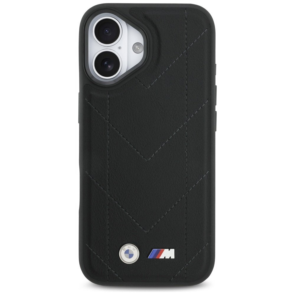 iPhone 17 dėklas BMW M Quilted Logo, MagSafe – juodas 2