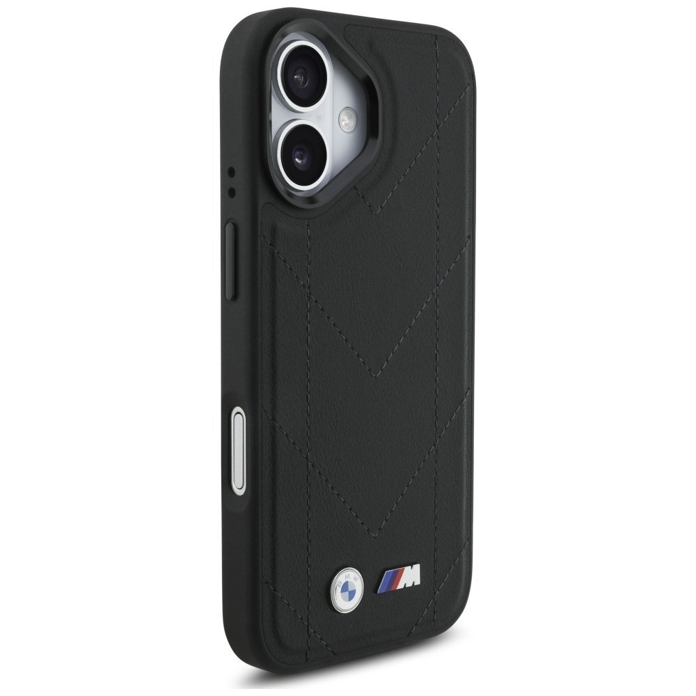 iPhone 17 dėklas BMW M Quilted Logo, MagSafe – juodas 3