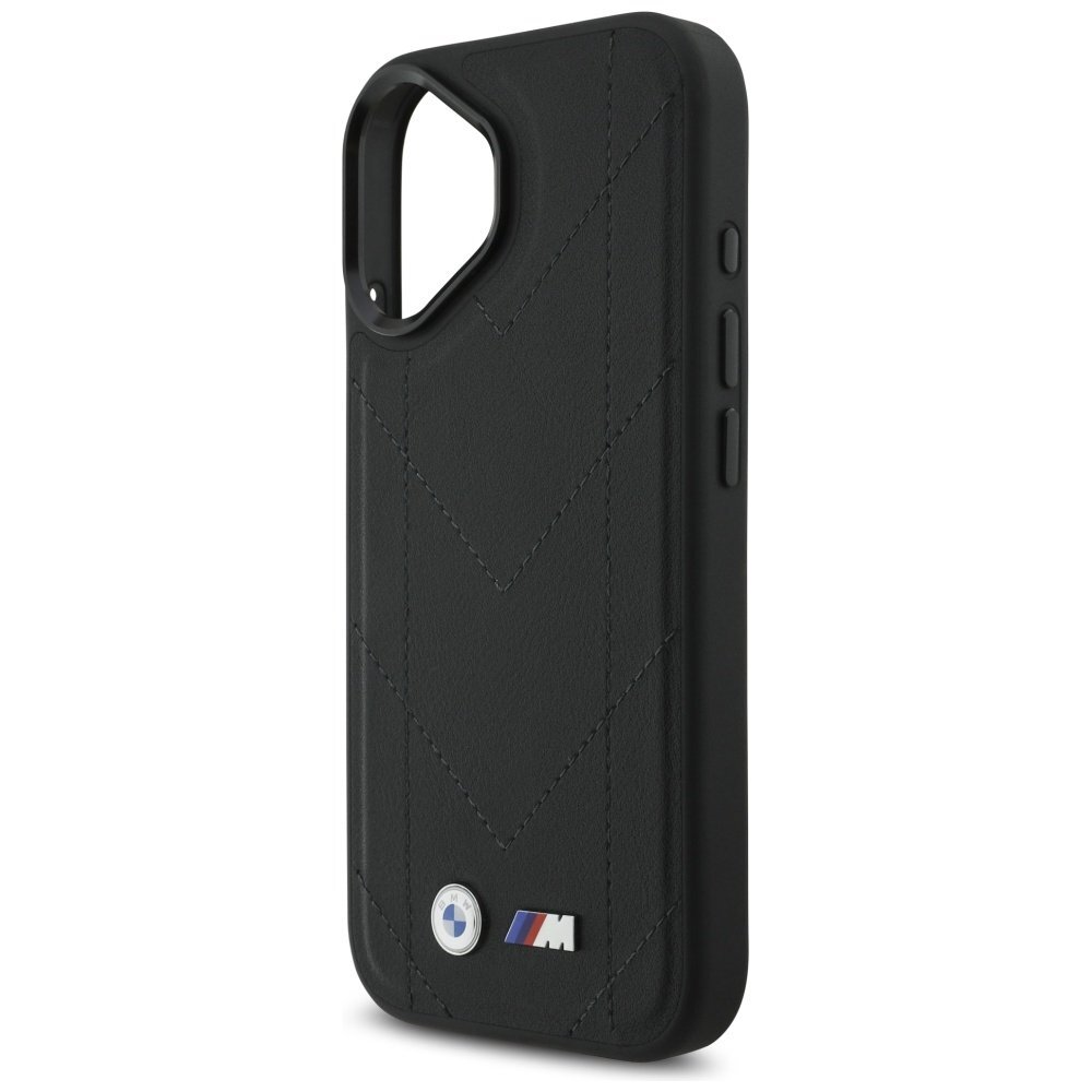 iPhone 17 dėklas BMW M Quilted Logo, MagSafe – juodas 5