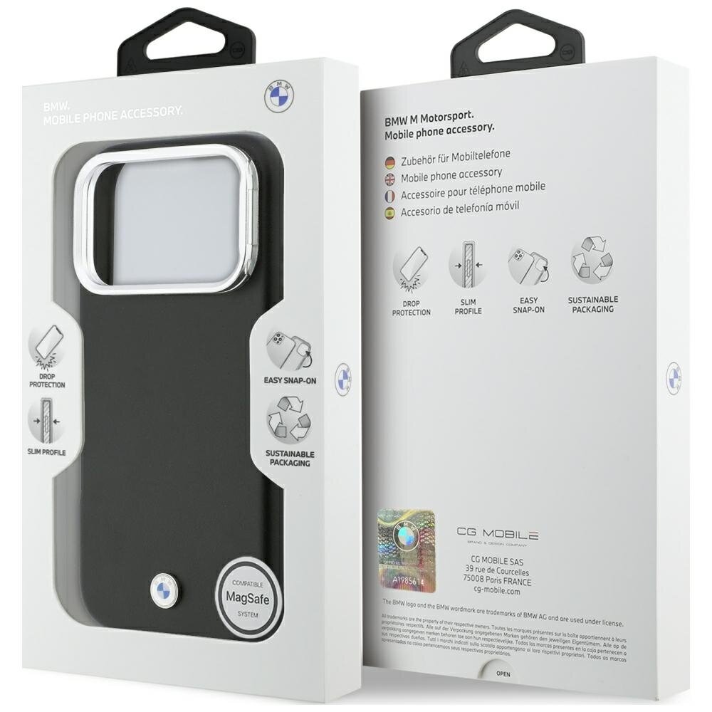 iPhone 17 Pro BMW M Sign Metal Logo MagSafe dėklas – juodas 7