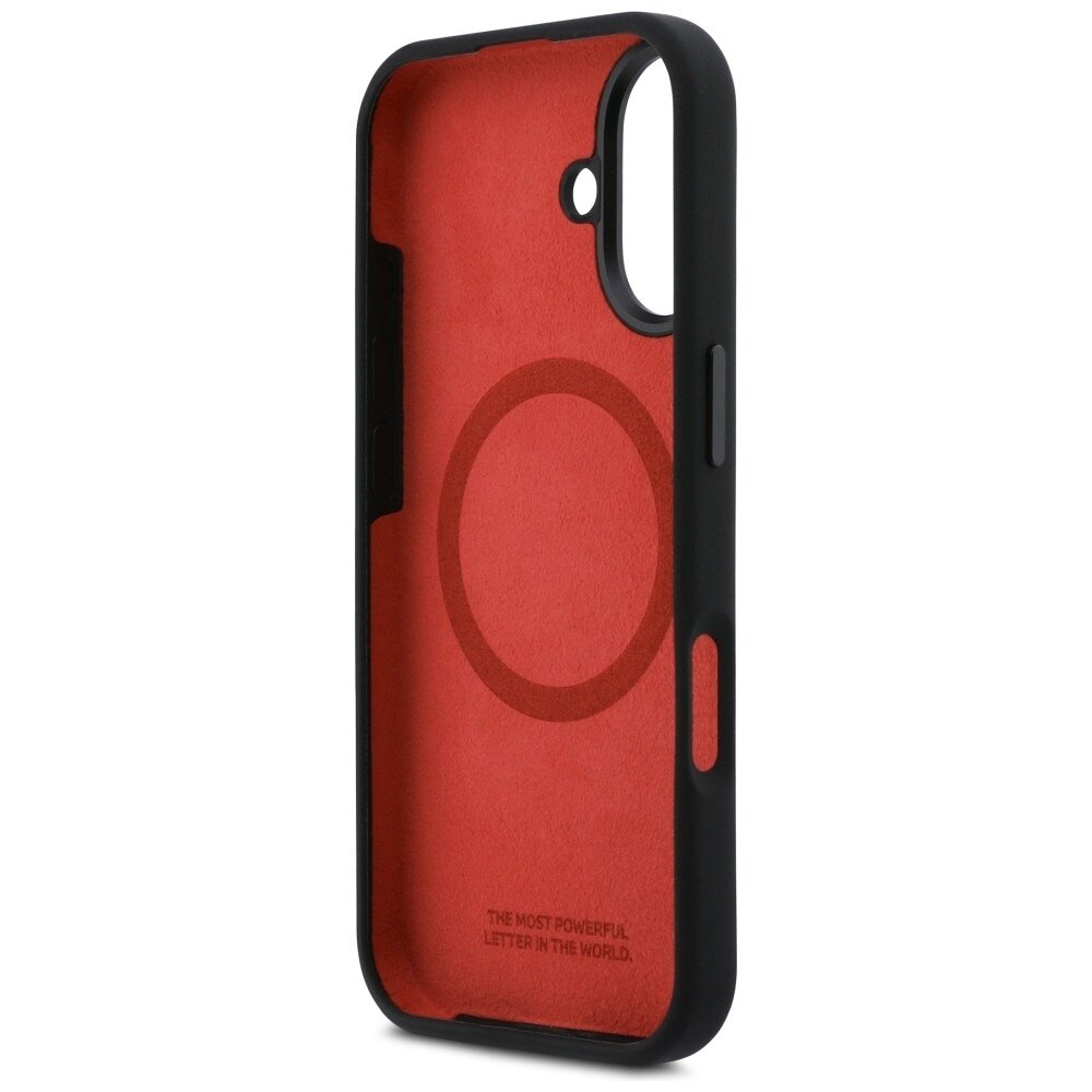 iPhone 17 BMW M silikoninis MagSafe dėklas su horizontalia linija – juodas 6