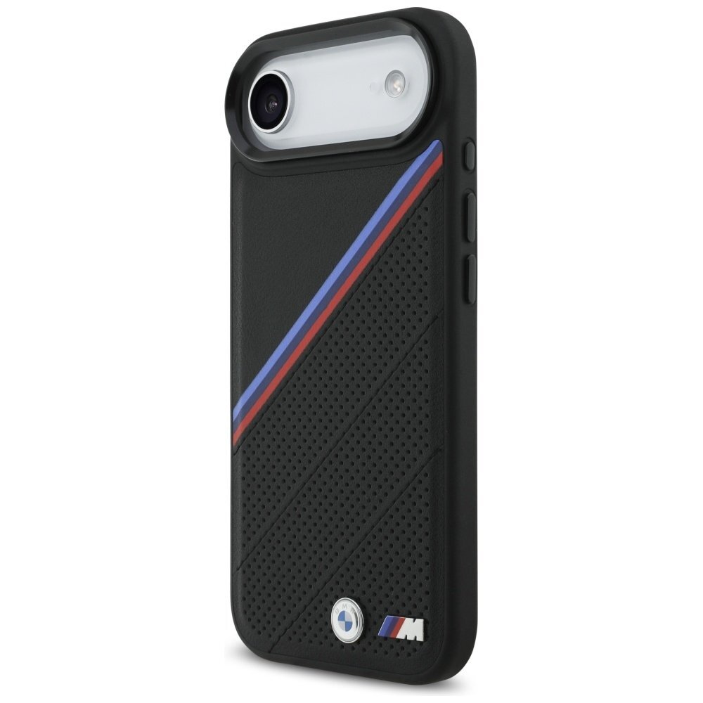 iPhone 17 Air dėklas BMW M Tricolor Metal Logo, MagSafe – juodas 1 iPhone 17 Air dėklas BMW M Tricolor Metal Logo, MagSafe – juodas 1