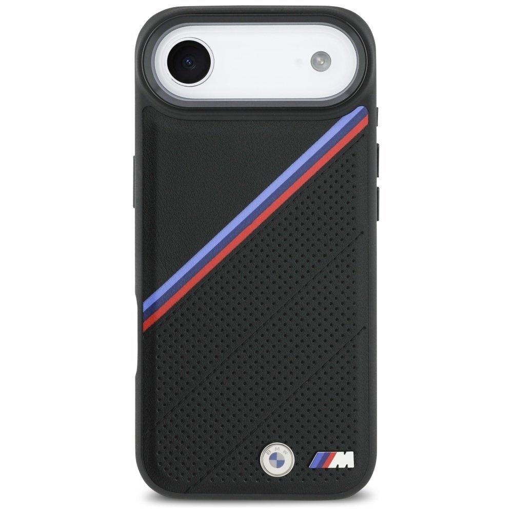 iPhone 17 Air dėklas BMW M Tricolor Metal Logo, MagSafe – juodas 2