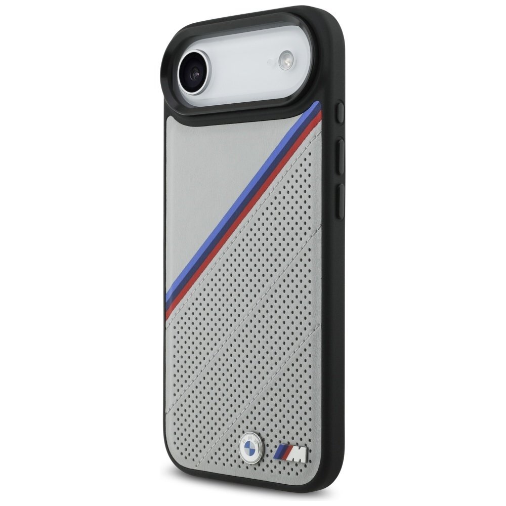 iPhone 17 Air dėklas BMW M Tricolor Metal Logo, MagSafe – pilkas 1 iPhone 17 Air dėklas BMW M Tricolor Metal Logo, MagSafe – pilkas 1