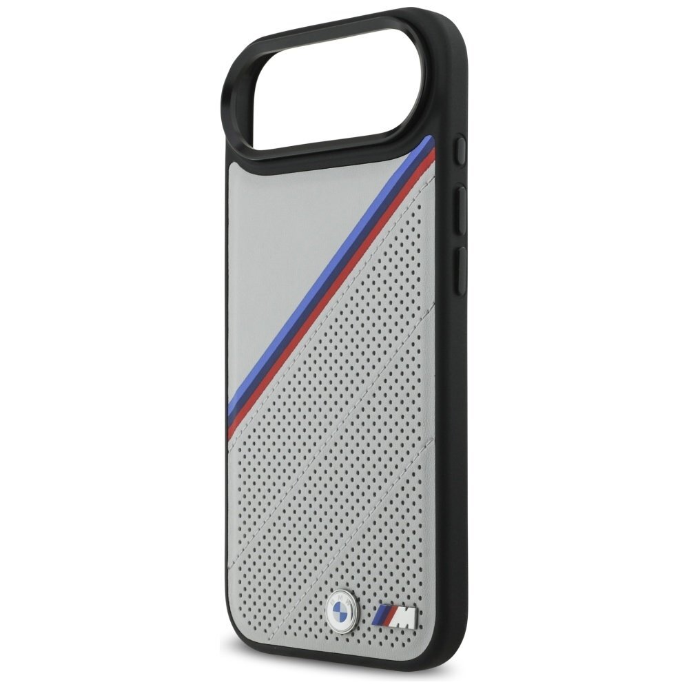 iPhone 17 Air dėklas BMW M Tricolor Metal Logo, MagSafe – pilkas 5 iPhone 17 Air dėklas BMW M Tricolor Metal Logo, MagSafe – pilkas 5
