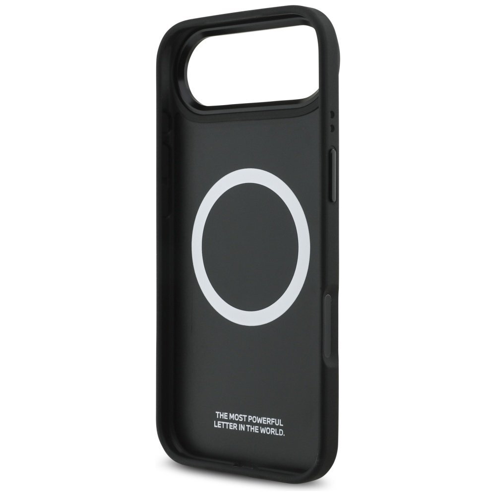 iPhone 17 Air dėklas BMW M Tricolor Metal Logo, MagSafe – pilkas 6