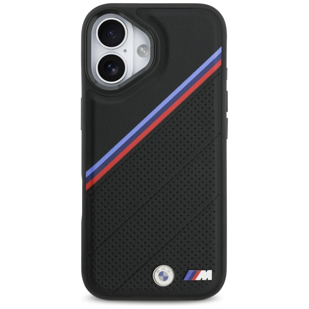 iPhone 17 dėklas BMW M Tricolor Metal Logo, MagSafe – juodas 2