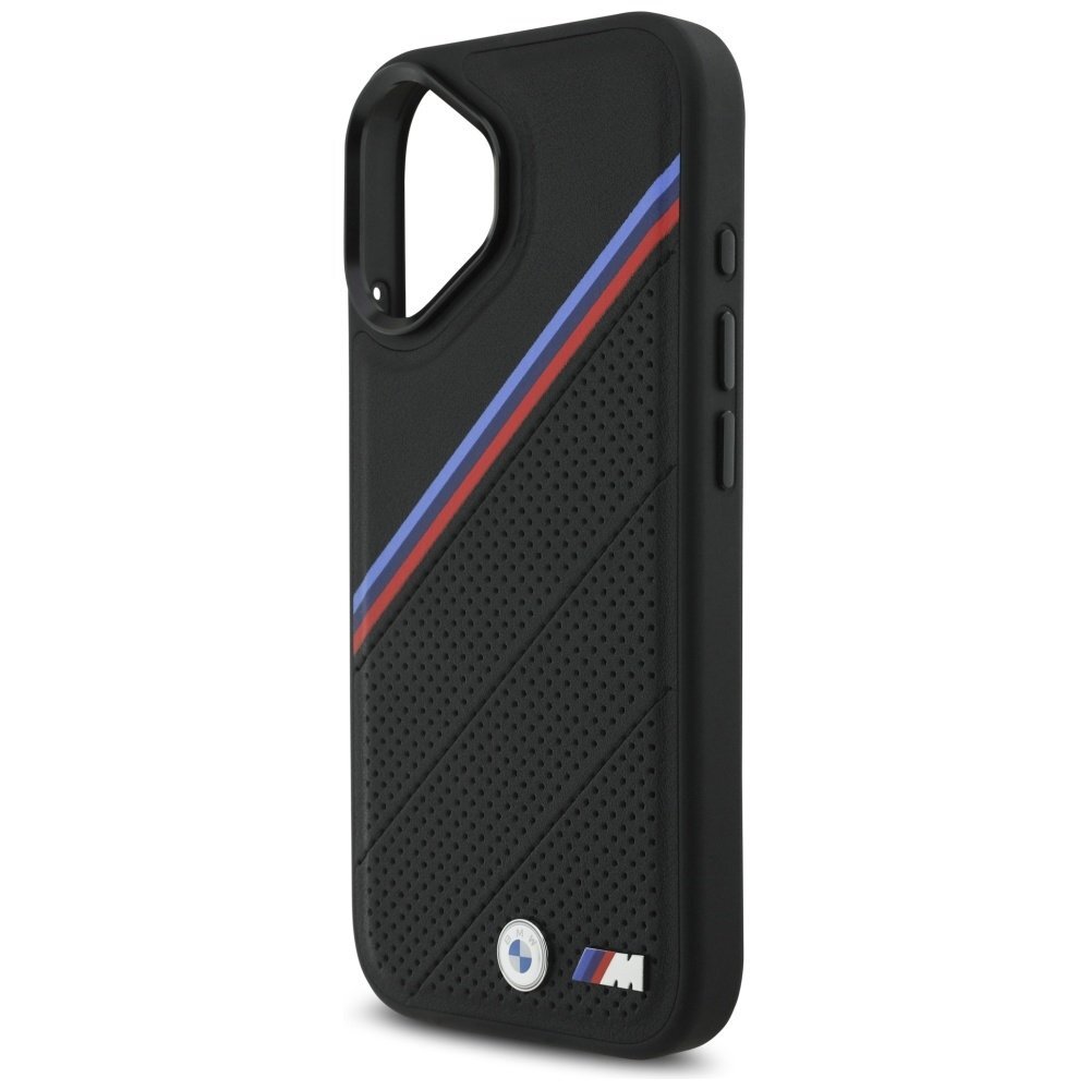 iPhone 17 dėklas BMW M Tricolor Metal Logo, MagSafe – juodas 5 iPhone 17 dėklas BMW M Tricolor Metal Logo, MagSafe – juodas 5