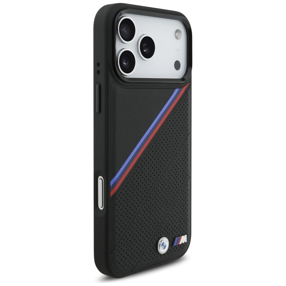 iPhone 17 Pro Max dėklas BMW M Tricolor Metal Logo MagSafe – juodas 3 iPhone 17 Pro Max dėklas BMW M Tricolor Metal Logo MagSafe – juodas 3