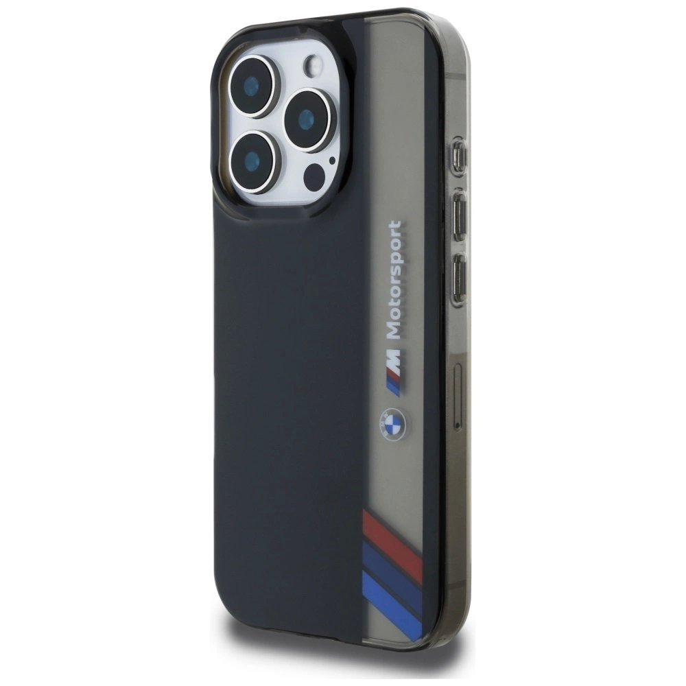 BMW Motorsport IML Vertical Stripe iPhone 16 Pro Max Dėklas - Juodas 1