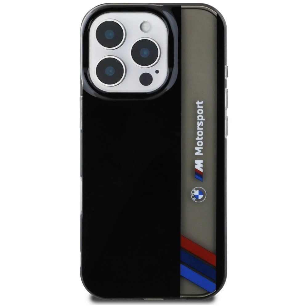 BMW Motorsport IML Vertical Stripe iPhone 16 Pro Max Dėklas - Juodas 2 BMW Motorsport IML Vertical Stripe iPhone 16 Pro Max Dėklas - Juodas 2