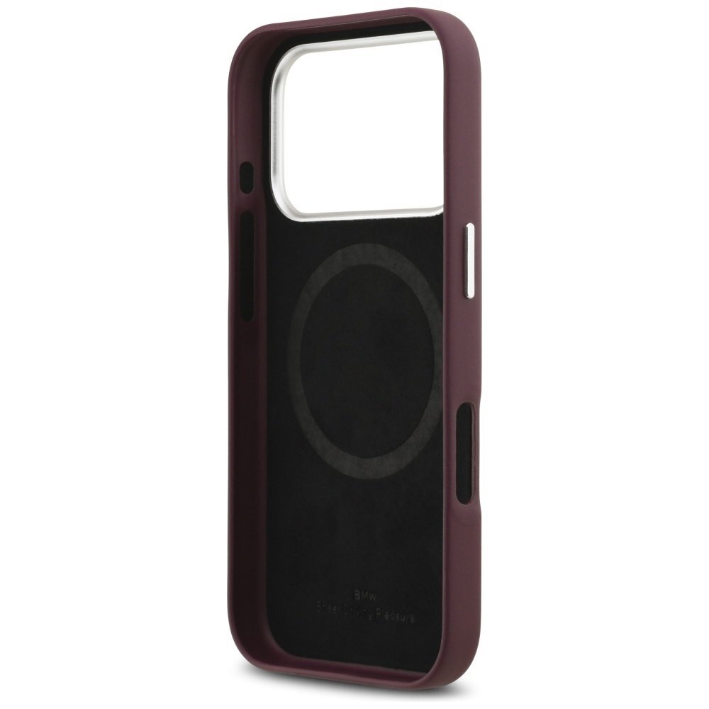 iPhone 17 Pro BMW Sign Full Wrapped Metal MagSafe dėklas – raudonas 6