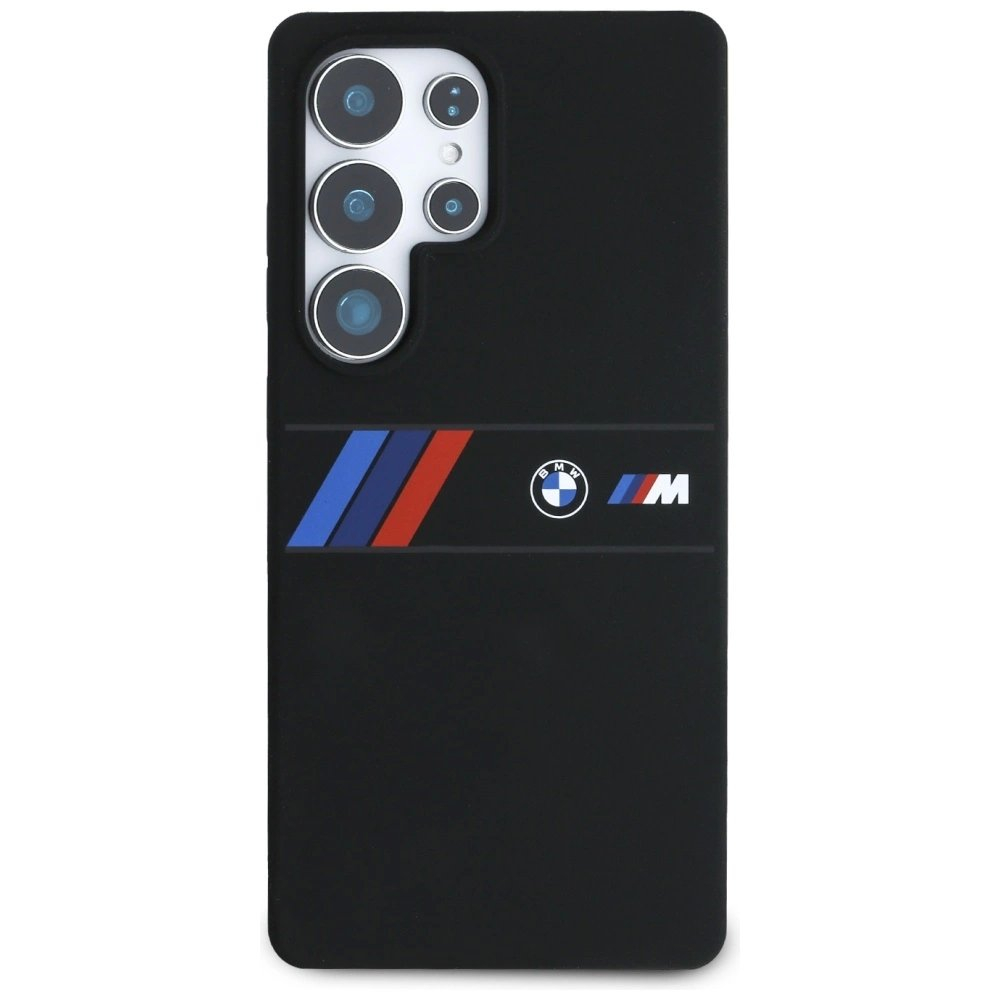 BMW Silikoninis Middle Tricolor Stripes MagSafe Dėklas skirtas Samsung Galaxy S25 Ultra - Juodas 2 BMW Silikoninis Middle Tricolor Stripes MagSafe Dėklas skirtas Samsung Galaxy S25 Ultra - Juodas 2