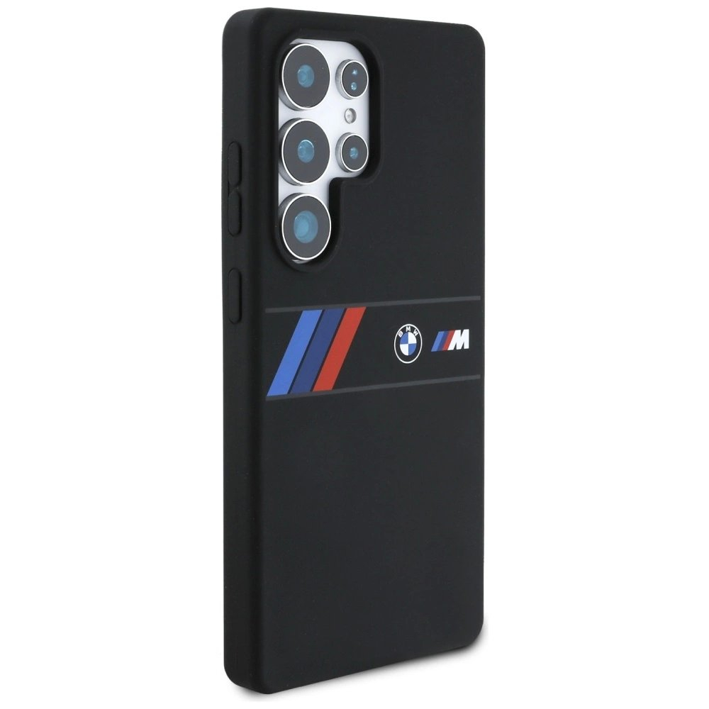 BMW Silikoninis Middle Tricolor Stripes MagSafe Dėklas skirtas Samsung Galaxy S25 Ultra - Juodas 3 BMW Silikoninis Middle Tricolor Stripes MagSafe Dėklas skirtas Samsung Galaxy S25 Ultra - Juodas 3