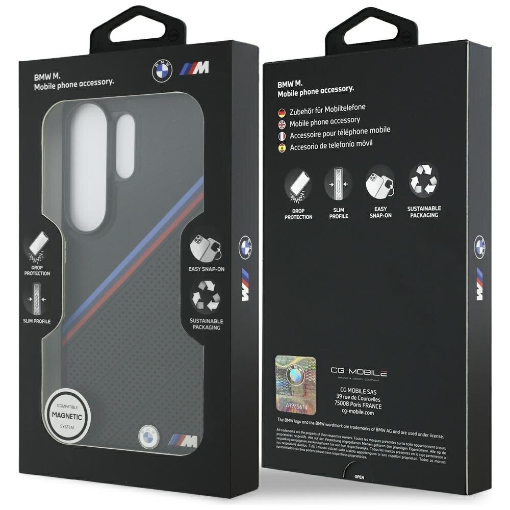 Samsung Galaxy S26 Ultra BMW Tricolor Metal Logo MagSafe dėklas – juodas 7