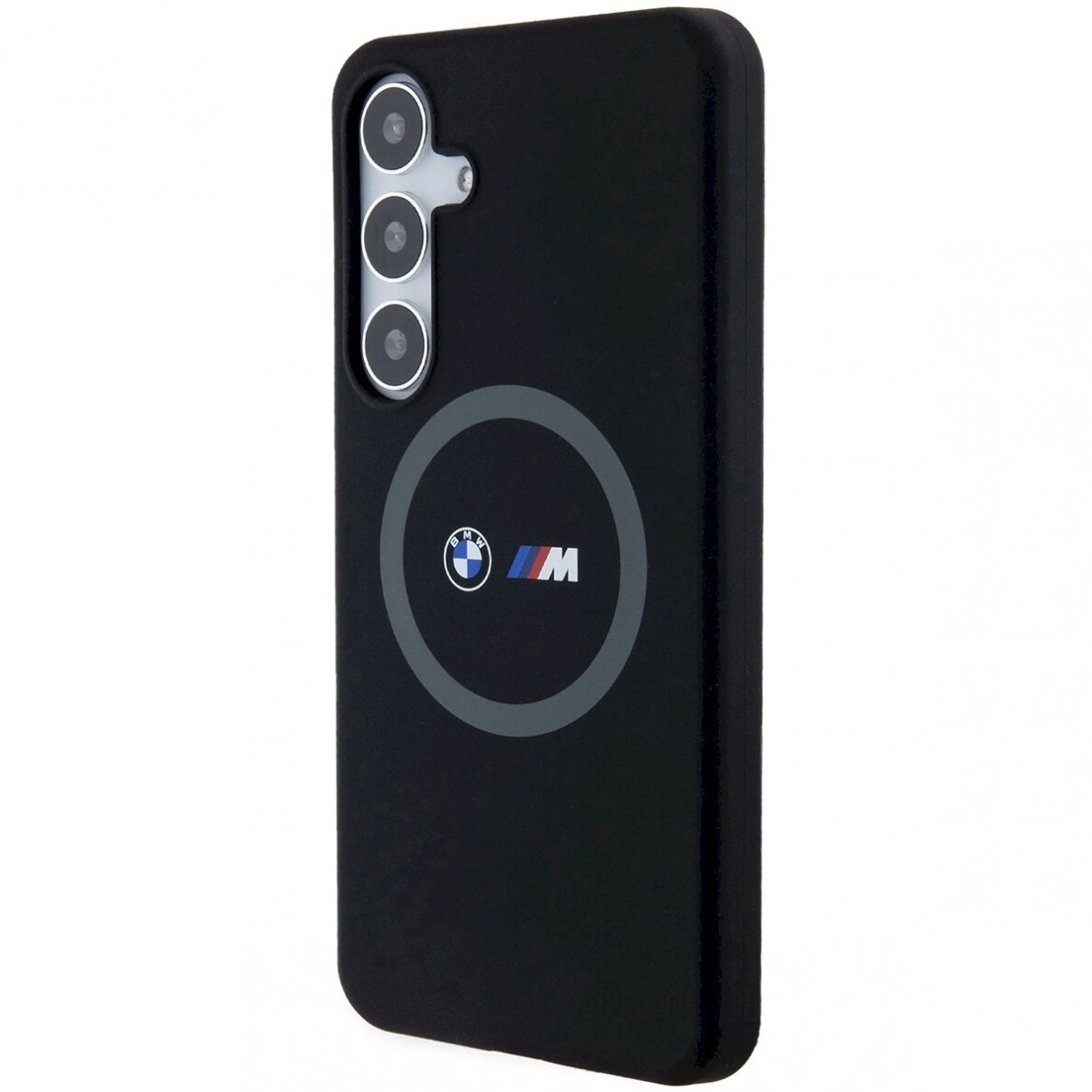 Originalus BMW dėklas M Silicone Printed Ring MagSafeSamsung Galaxy S24+ - juodas 1 Originalus BMW dėklas M Silicone Printed Ring MagSafeSamsung Galaxy S24+ - juodas 1