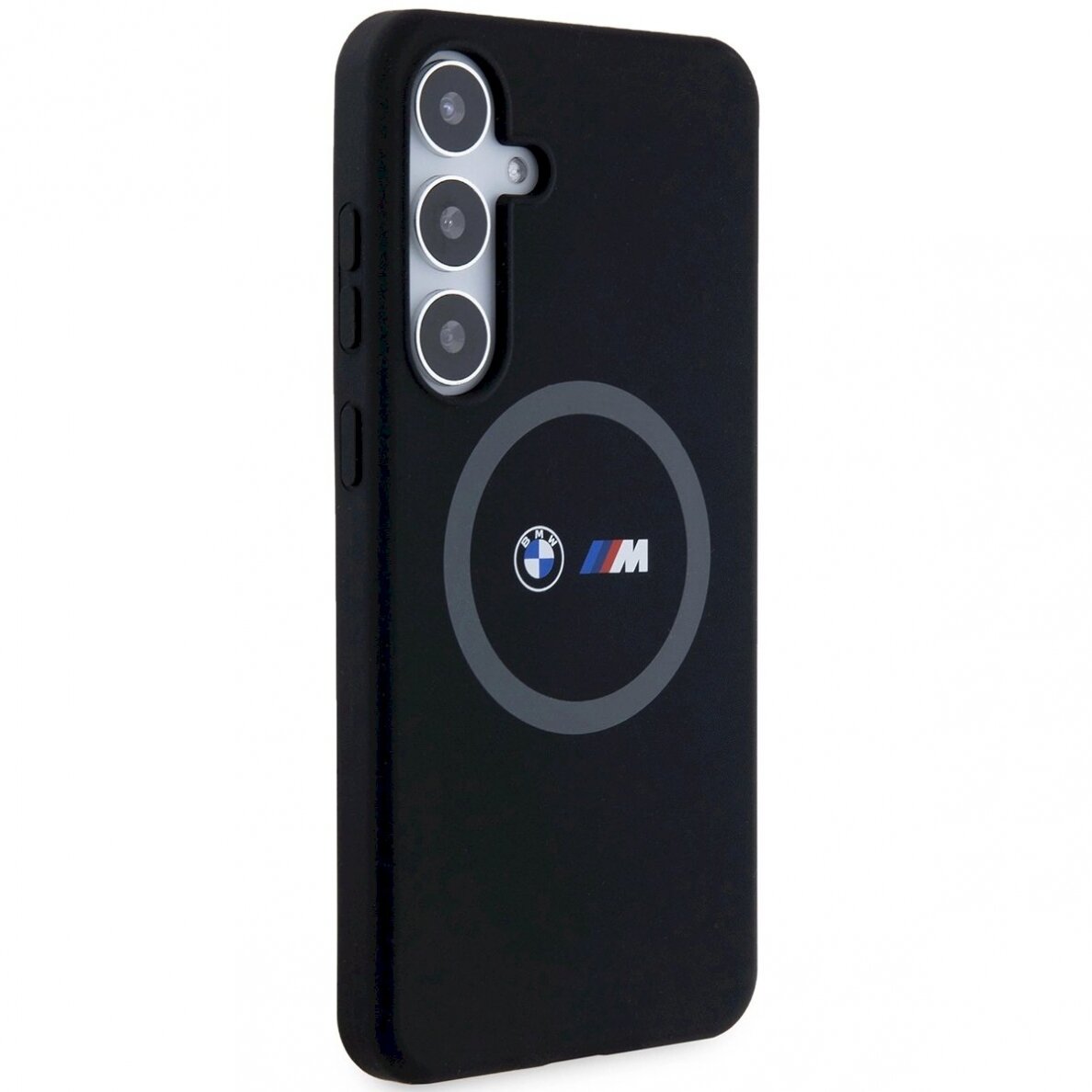 Originalus BMW dėklas M Silicone Printed Ring MagSafeSamsung Galaxy S24+ - juodas 3 Originalus BMW dėklas M Silicone Printed Ring MagSafeSamsung Galaxy S24+ - juodas 3