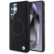 BMW Odinis Half Textured MagSafe Dėklas skirtas Samsung Galaxy S25 Ultra - Juodas