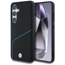 BMW Odinis Textured and Smooth MagSafe Dėklas skirtas Samsung Galaxy S25 - Juodas