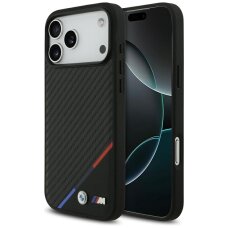 iPhone 17 Pro Max BMW M Carbon Tricolor Line MagSafe dėklas – juodas