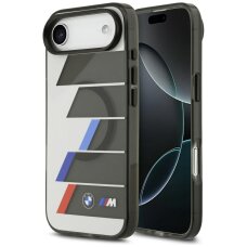 iPhone Air BMW M IML Metal Buttons Tricolor Lines MagSafe dėklas – pilkas iPhone Air BMW M IML Metal Buttons Tricolor Lines MagSafe dėklas – pilkas