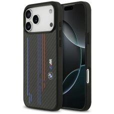 iPhone 17 Pro Max dėklas BMW M Kevlar Lines & Logo su MagSafe – juodas