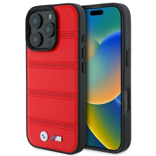 iPhone 16 Pro – BMW M Perforated And Stitched Line MagSafe dėklas - Raudonas
