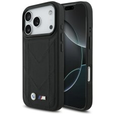 iPhone 17 Pro dėklas BMW M Quilted Logo su MagSafe – juodas
