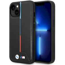 BMW M Quilted Tricolor Dėklas skirtas iPhone 15 / 14 / 13 - Juodas