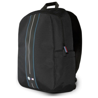 BMW BMBP15COMPVSKL 16" juoda nailoninė kuprinė su mėlyna juostele 1