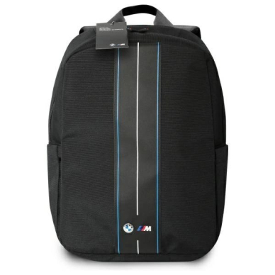 BMW BMBP15COMPVSKL 16" juoda nailoninė kuprinė su mėlyna juostele 3