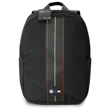 BMW BMBP15COMPVSKR 16" juoda nailoninė kuprinė su raudona juostele 3