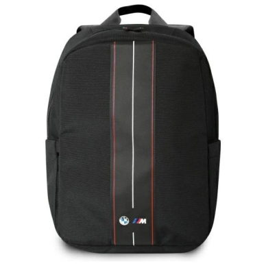 BMW BMBP15COMPVSKR 16" juoda nailoninė kuprinė su raudona juostele