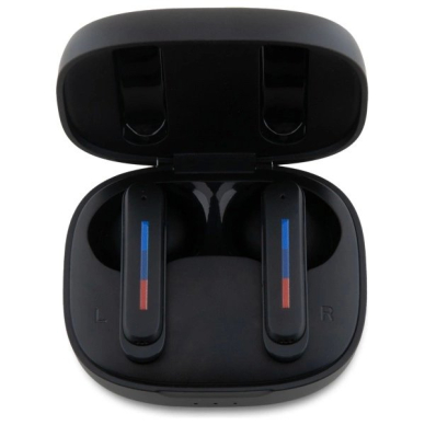 BMW BMBEMIATP20LOK Bluetooth TWS ausinės + įkrovimo stotelė – juodos / juodi logotipai 1