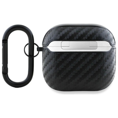 BMW BMA4CMPUCA AirPods 4 cover Juodas/Juodas PU Carbon M Collection 1