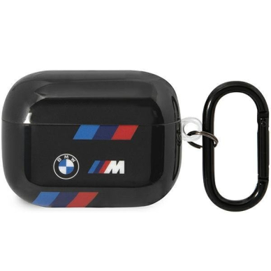 Dėklas ausinėms BMW Tricolor Stripes BMAP222SOTK AirPods Pro 2 gen Juodas Dėklas ausinėms BMW Tricolor Stripes BMAP222SOTK AirPods Pro 2 gen Juodas