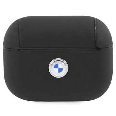 BMW BMAP2SSLBK AirPods Pro 2 (2022/2023) cover Juodas/Juodas Geniune Odinis Sidabrinis Logo