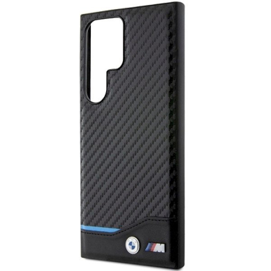 Galaxy S24 Ultra BMW BMHCS24L22NBCK dėklas – juodas, odinis, Carbon 4